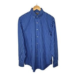 Rainforest Gingham Check Button Down Long Sleeve Classic Shirt Men‎ Size Large